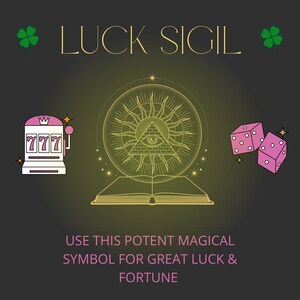 GOOD LUCK SIGIL - Potężny symbol okultystyczny dla wielkiego szczęścia, pozytywnych rezultatów, wszystko idzie po twojej myśli, błogosławieństwa - natychmiastowe pobranie pliku PDF