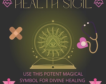 HEALTH SIGIL - Magical Occult Symbol For Deep Divine Angelic Healing - Instant Download Printable PDF Grimoire Page - Witchcraft Tool