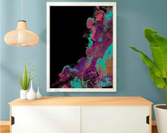 Nebulosa vibrante - Impresión abstracta 20x24