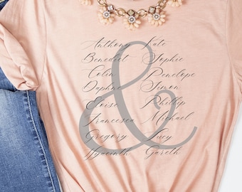 Couples Names T-Shirt: Regency Show Fan Tee