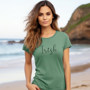 Irish Unisex Short Sleeve Tee St. Patrick&#39;s Day Shirt Shamrock Tee Irish T-Shirt Green Tee