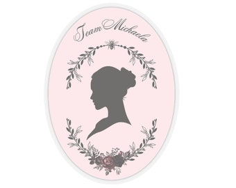Team Michaela Sticker: Regency Era Silhouette Vinyl Decal
