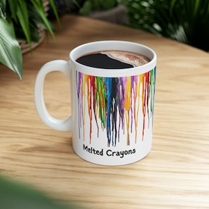 Melted Crayons Ceramic Mug Marine Corps Gifts Teacher Gift Crayon Eater Mug Military Gift