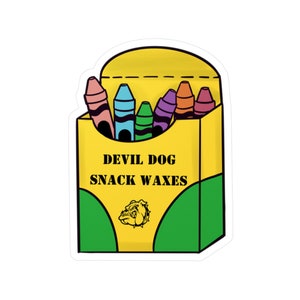 Devil Dog Snack Waxes Vinyl Decal Marine Humor Gift for Marine Crayon Eater Decal Boot Camp Graduation Gift Birthday Gift for Friend