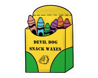 Devil Dog Snack Waxes Vinyl Decal: Marine Humor Gift