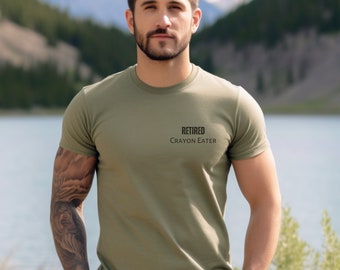 Retired Crayon Eater Unisex Tee - Marine Veteran Gift