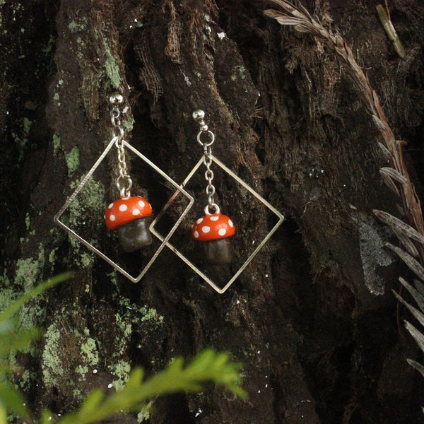 Cottage Core Mushroom Earrings (Customized)