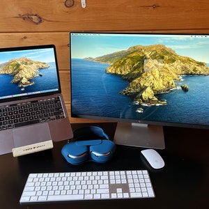 Portable Laptop Stand Wooden Laptop Holder Work from Home Gift for Him