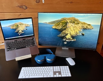 Portable Laptop Stand Wooden Laptop Holder Work from Home Gift for Him