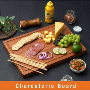 Personalized Bamboo Cutting Board: Engraved Charcuterie Board