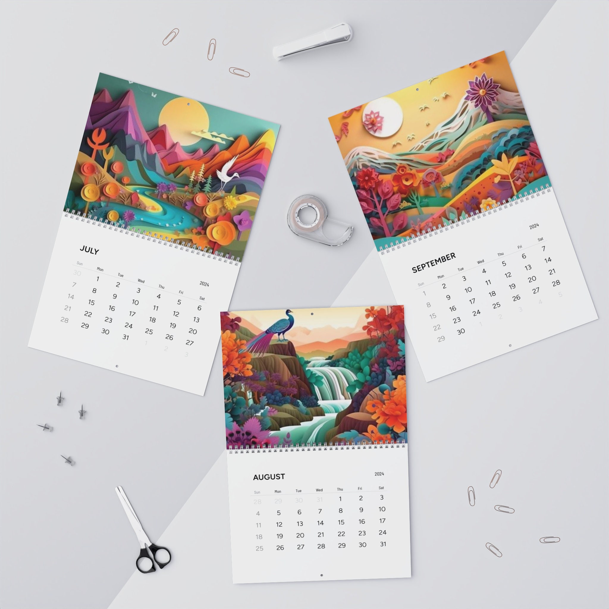 Personalized Wall Calendar/best 2024 Calendar/design Wall Etsy
