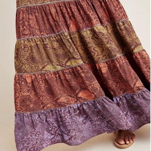 Anthropologie x Colima tiered, pleated, snake print maxi tank dress (XL) SOLD OUT! image 4
