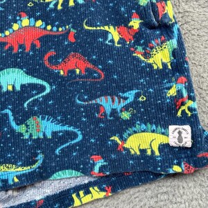 AMAZING ribbed chubbies Navy Dino Print Flat Front Shorts with Red Drawstring image 4