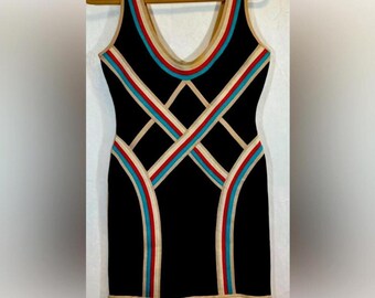 HERVE LEGER Bandage Black & White Bodycon Y2K Dress / S Size - Etsy
