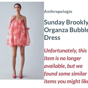 Anthropologie x Sunday in Brooklyn Organza Bubble Dress Cotton Candy Pink sz L image 1