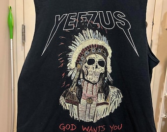 Original Kanye West Yeezus God Wills You Tour T-Shirt - Gr. M
