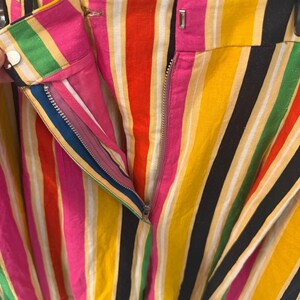 NWT Farm Rio x Anthropologie wide leg rainbow striped linen pant XL image 10