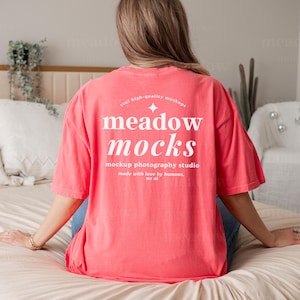 Comfort Colors 1717 Mockup Watermelon, Comfort Colors Mockup, Trendy Model Mockup, Boho Tshirt Mockup, Pink Shirt Mockup, Watermelon Mockup
