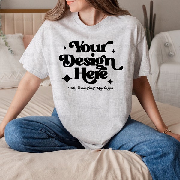 Gildan 5000 Mockup Ash, 5000 Gildan Mockup, Gildan Ash Mockup, Gildan Shirt Mockup, Boho T-shirt Mockup, Trendy Tshirt Mockup, 5000 Ash