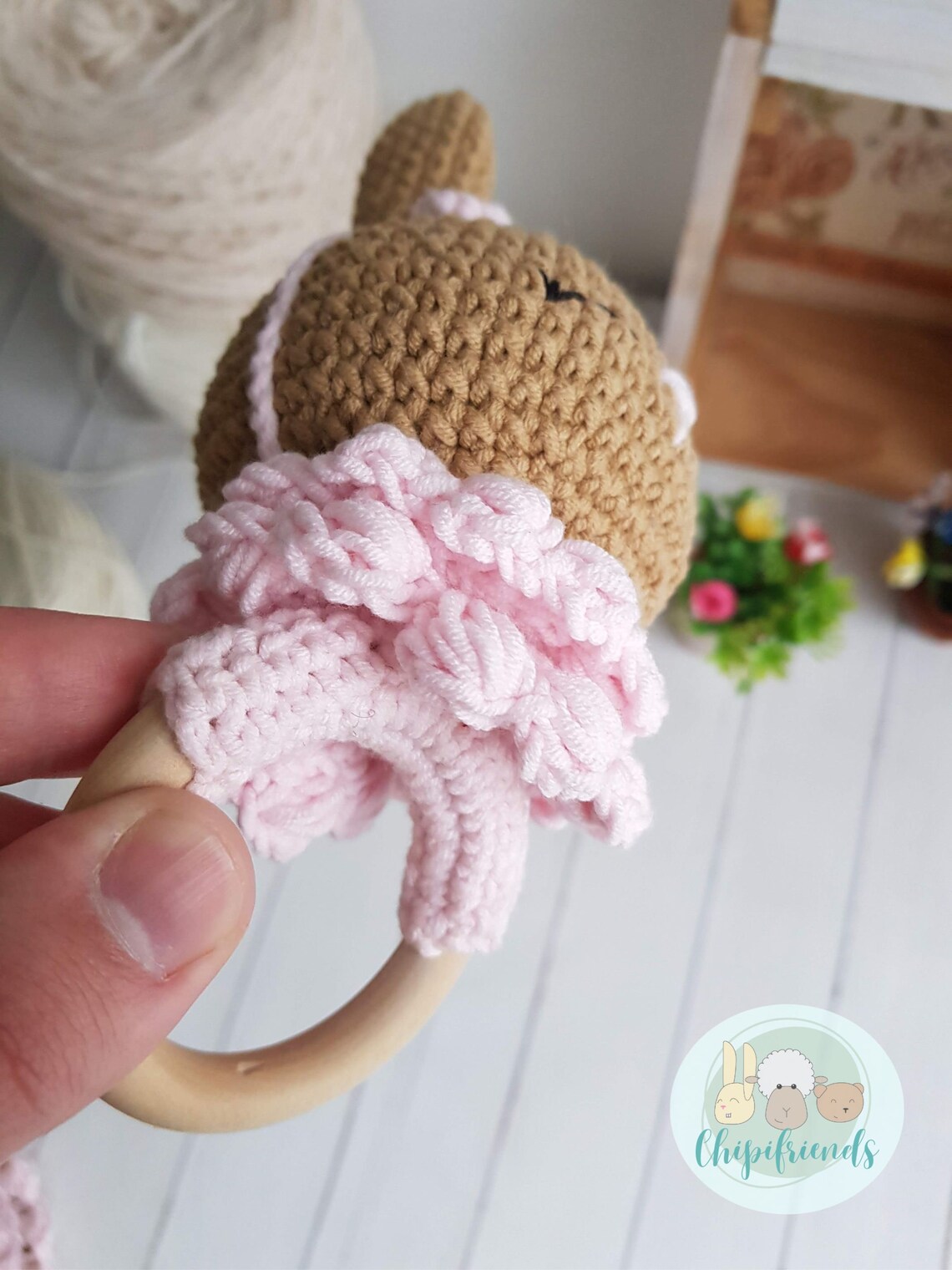 Spanish Rattle Crochet Pattern, Amigurumi Bunny Rattle Pattern, Cute Baby Toy, English ...