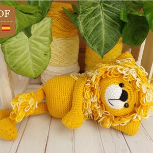 Crochet Pattern, Amigurumi Friendly Lion, Simmon the Lion Pattern, English and Spanish PDF