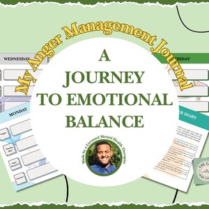 Anger management workbook for managing anger Digital workbook for overcoming anger management journal Downloadable anger management exercise