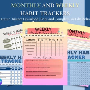 Digital Weekly Planner Printable PDF