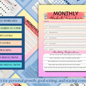 Printable Monthly Habit Tracker for Students