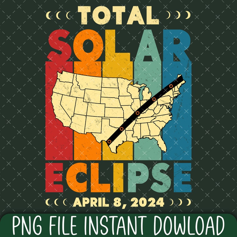 Total Solar Eclipse April 8th 2024 Png, North America Tour Png, Path of