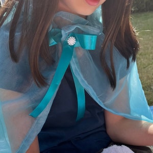 Princess Cape for Little Girl, Light Blue Cape, Toddler Halloween Costume Girl, Dress Up Cape for Toddler, Ice Queen Costume Cape