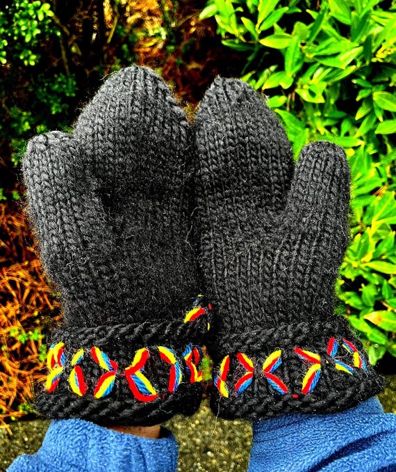 Herren Wolle Handschuhe Nordisch, Schwarz Handschuhe Handgestrickt,  Handgestrickte Wolle Handschuhe Mnner, Skandinavische Handschuhe, Wolle  Handgestrickte Handschuhe fr Mnner - Etsy.de