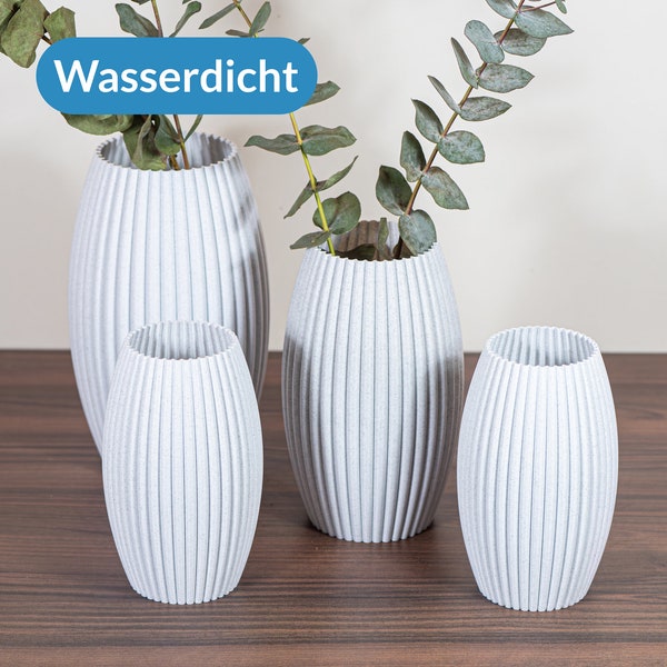 Vase "Curve" • Wasserdicht • Für Frischblumen und Trockenblumen • 3D Druck • frische Blumen - Homepage Decor