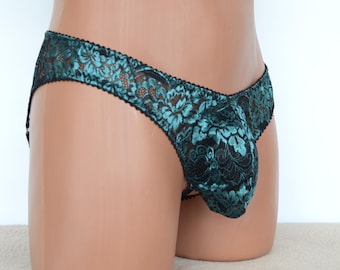See through lace panty for men, men's sissy lingerie