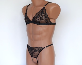 Sissy lingerie set for men, femboy lingerie