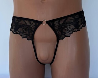 Open Panties — Sheer Open Thong Men’s Underwear