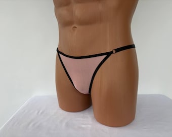 Sheer men's panties, Mini thong for men, see though underwear