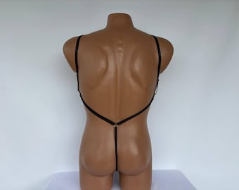 Sissy lingerie for men, see though underwear, sheer mesh bodysuit