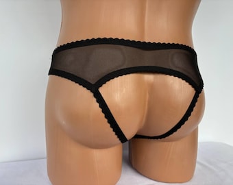 Open crotched sissy panty for men - Feminine Lingerie