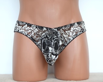 Sissy Thong for Men, Lingerie for Men Lace Open Back, Mens Thong Sexy Underwear, Plus Size S-4XL, Naughty Gift for Him, Gay Underwear
