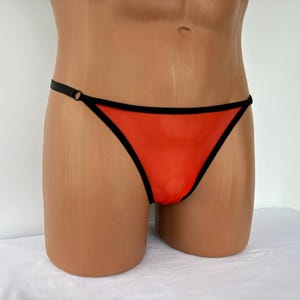 Transparent thong for men, see though underwear