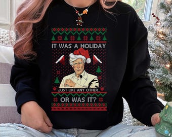 Wahres Verbrechen hässlich Pullover, Weihnachtsfeier lustiges Sweatshirt, hässliche Weihnachten Shirts, wahre Verbrechen Weihnachten hässliches Sweatshirt, Weihnachtsgeschenke