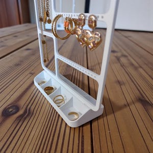 Minimalist Jewelry Organizer: Modern Earring, Necklace & Ring Holder Designs were created by Deltaprints