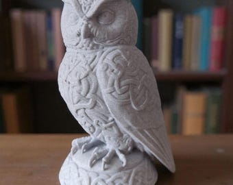 Sculpture  - Celtic ornament owl, Elegant Home Decor