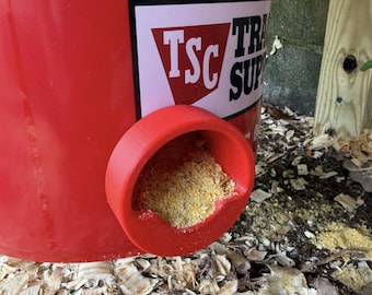 Quail & Chick Feeder Port: Threaded, Food-Saving Bird Feeder Attachment