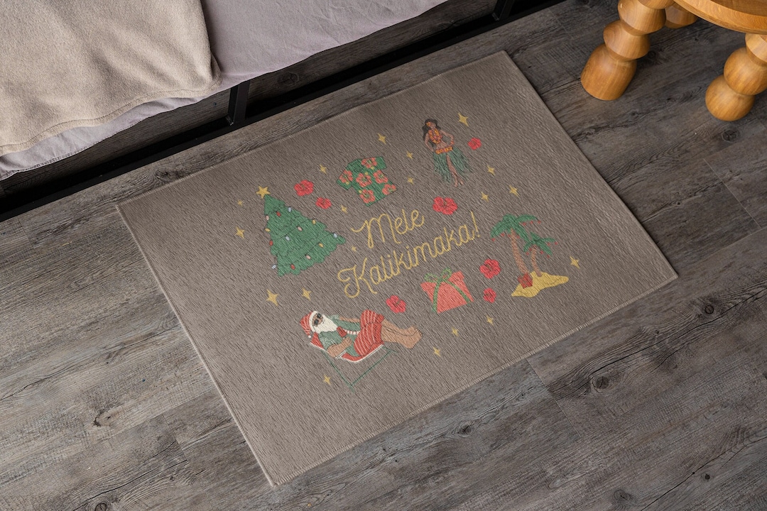 Hawaiian Christmas Outdoor Rug Mat Christmas Gift Idea Etsy