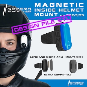 GPZERO Magnetic GO3 Inside Helmet POV Mount Supporto STL Files Only