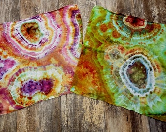 Large Tie Dye Bandanas, Geode 2 pack