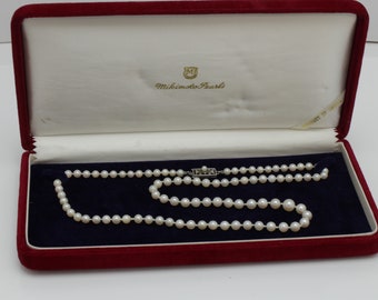 MIKIMOTO 『THE PEARL NECKLACE』画集 Mikimoto Print Ad, 2-Page, Cultured Pearls, Model with Pearl