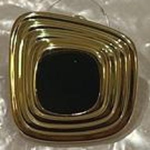 Pendientes geométricos de botón, latón chapado en oro de 18 quilates con esmalte negro, blanco y burdeos, pendientes colgantes minimalistas modernos, joyería de moda atrevida