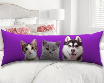 Custom Body Pillow Personalized Pillow with Photo Unique Pet Lover Gift Cat Dad Birthday Gift for Fathers Day Gift New Dog Dad Gift Custom